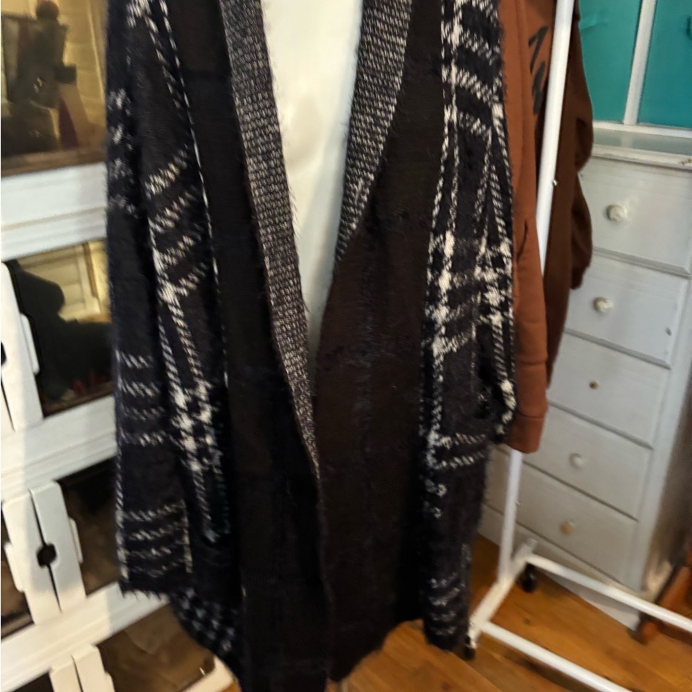 Plaid Open Front Cardigan/ jacket Macys